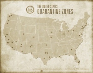 Map of U.S. Quarantine Zones from PANCHO LAND by Raul Ramos y Sanchez
